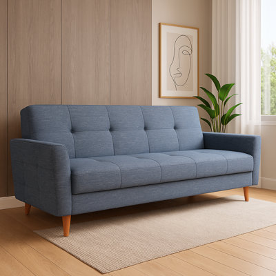 Kale 80.7" Wide Upholstered 3-Seat Sleeper Sofa