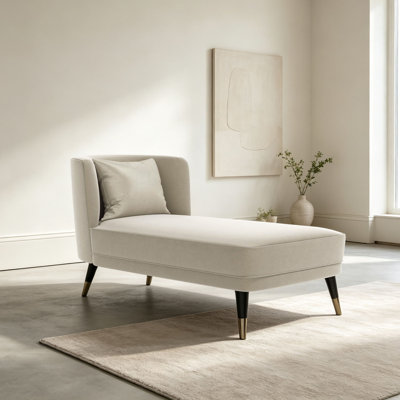 Chaise longue de loisirs en tissu de luxe épuré