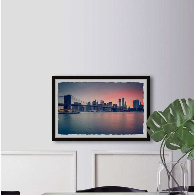 Dawn At The City - Single Picture Frame Print, 20cm H x 30cm W x 3.81cm D
