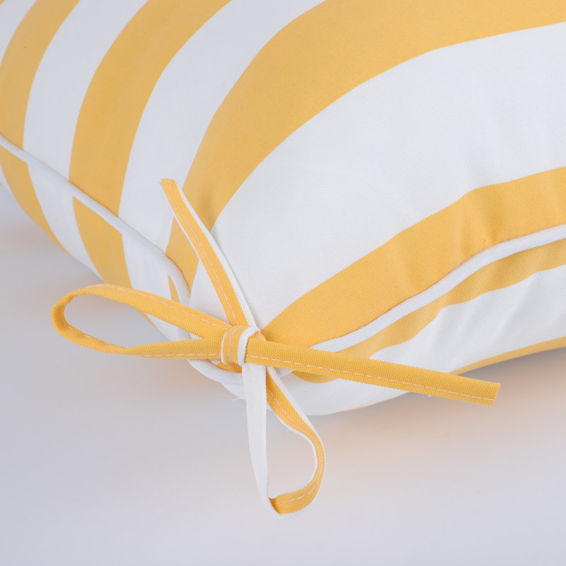 2-Piece Outdoor Deep Seat Cushion Set ( Cushion Only), Yellow/White Striped