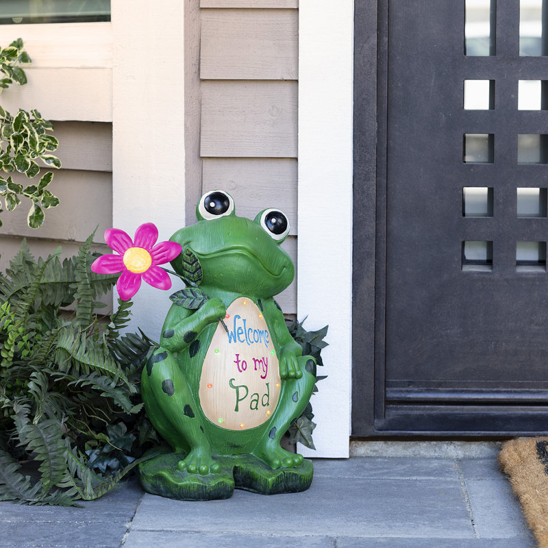 Jerri Frog Plastic Garden Statue