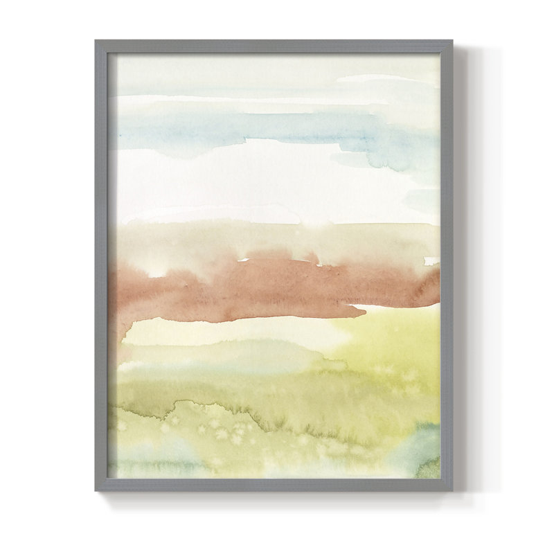 «Blush Sunrise II», reproduction encadrée - bois massif, Gris, H 10 po x l 8 po