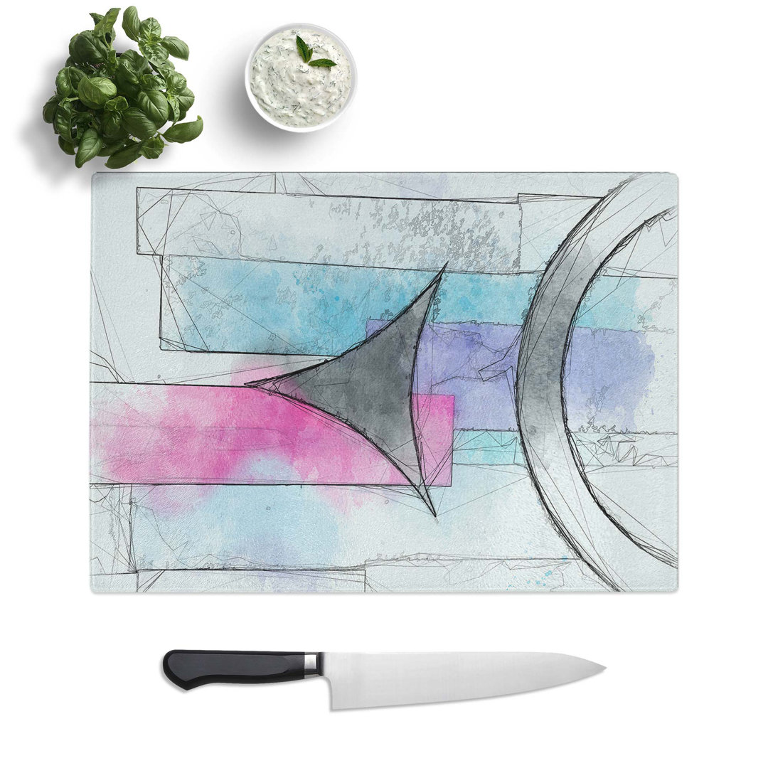 Tempered Glass Pointing to the End Chopping Board
