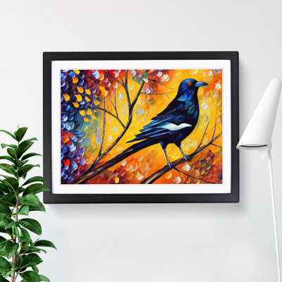 Magpie Bird Vol.1 Abstract - Single Picture Frame Painting