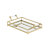 CosmoLiving by Cosmopolitan Gold Metal Mirrored Tray with Acrylic Handles 22" x 12" x 5"