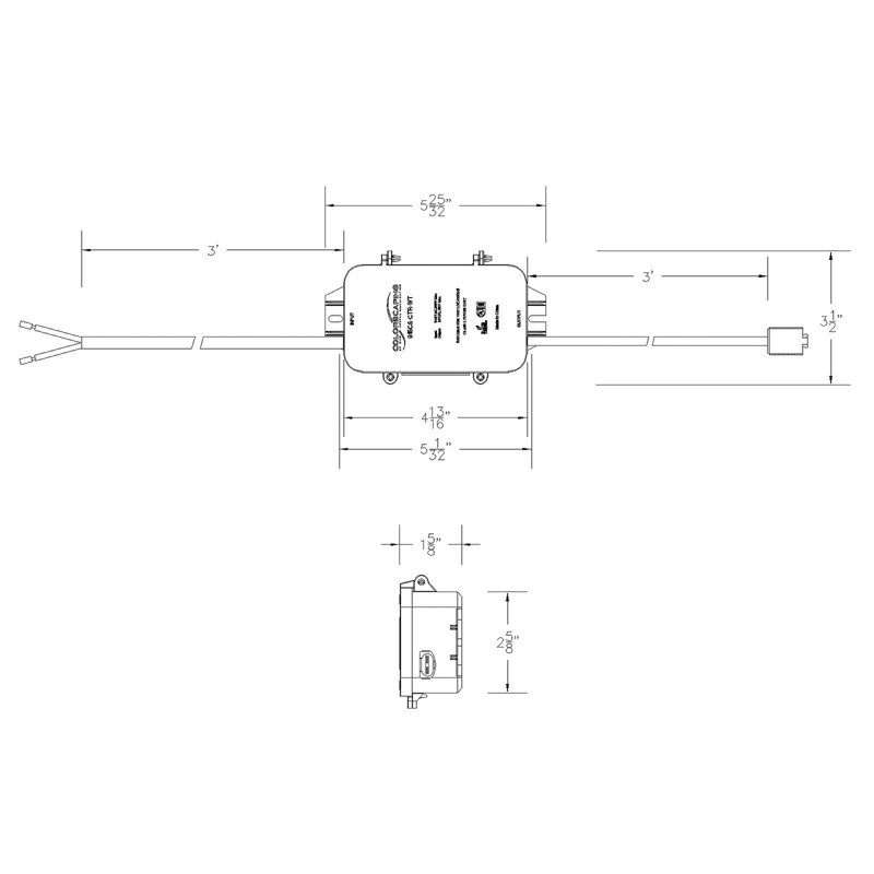 WAC LED Colorscaping RGBWW Snap-On Strip Light Controller