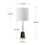 Lampe 30,2 po noir / blanc