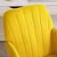 Chaise de bureau ergonomique avec dossier large, coussin et base dorée pour plus de confort et de style