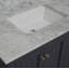 Ensemble de meuble-lavabo simple 36 po avec meuble gris marine et comptoir en marbre de Carrare Maven-347682038