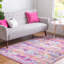 Tapis à motif floral rose-687487810
