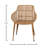 Hand-woven Rattan and Metal Arm Chair