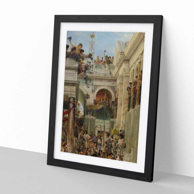 Spring by Lawrence Alma-Tadema - Picture Frame Painting, Black, 65cm H x 48cm W x 2cm D