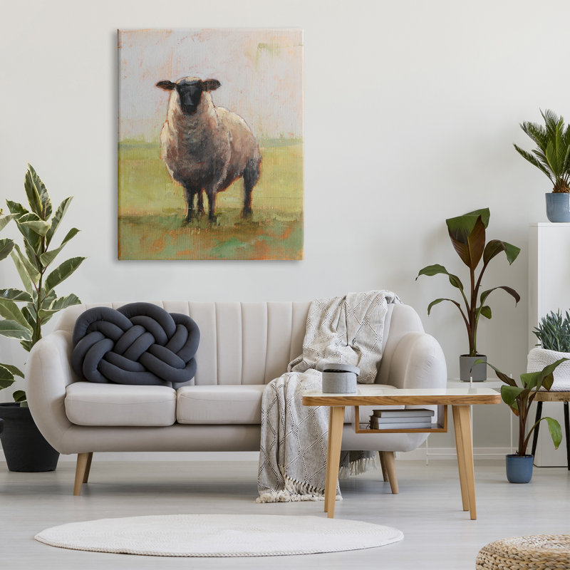 «Painterly Away From Flock Sheep» par Ethan Harper - reproduction, Toile tendue, L 36 po x H 48 po