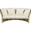 Lit de jour d'extérieur avec tissu confortable et auvent - Housse de patio convertible beige