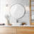 Stasia Vanity Light with Frosted Glass Tapered Shades for Bathroom, Satin Nickel-200423089
