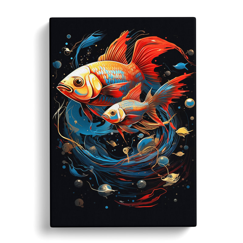 Fish Futurism - No Frame Print, 50cm H x 35cm W x 3cm D