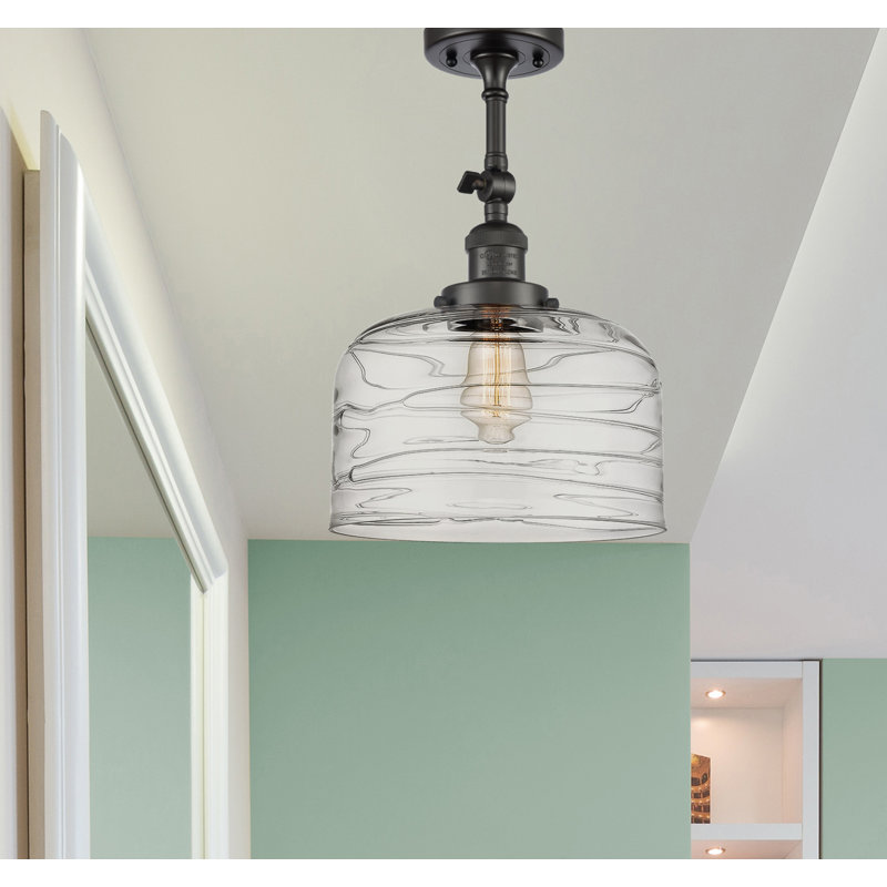Areyana Glass Semi Flush Mount, LED, Oil Rubbed Bronze