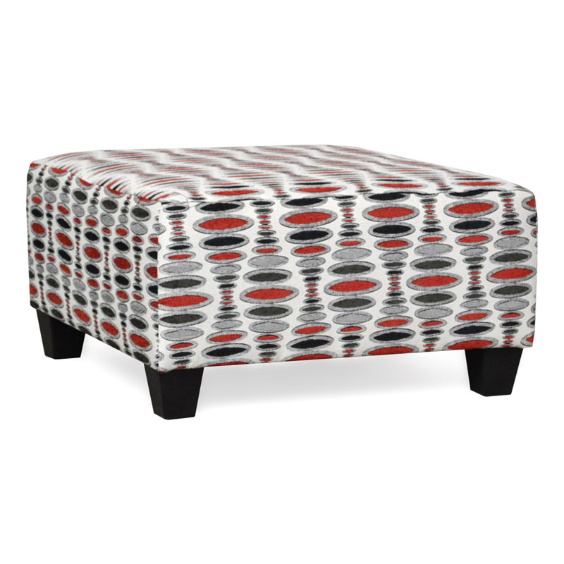 Andrighetti Upholstered Ottoman, Echo Lava