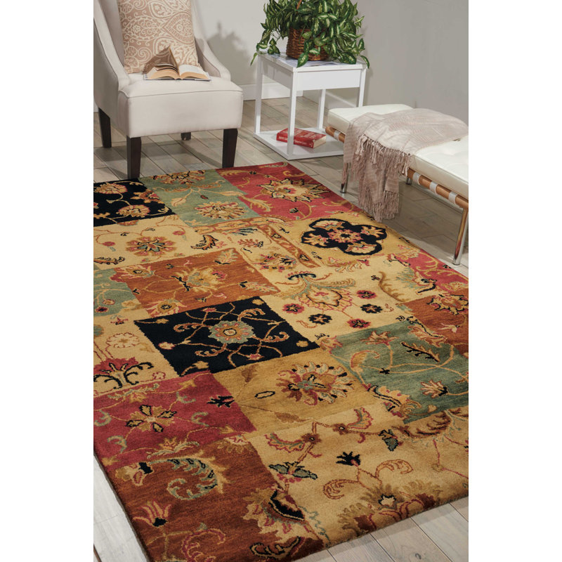 Philip Wool Floral Indoor Rug, Round 6'