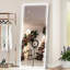 Miroir mural surdimensionné de 72 po x 32 po à DEL avec lumières, 3 modes de couleur, cadre en aluminium, miroir pleine grandeur pour la chambre à coucher et le salon, argent | Idée de cadeau