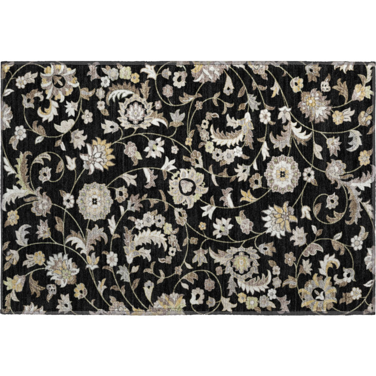 Premium Machine Washable Goulven AMF1006 Floral Rug