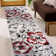 Rooshi Floral Gray/Red Area Rug