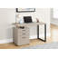 Bureau d'ordinateur Petrella, bureau à domicile, ordinateur portable, installation à gauche, à droite, tiroirs de rangement, L 48 po, bureau, métal, stratifié-607049571-608838662
