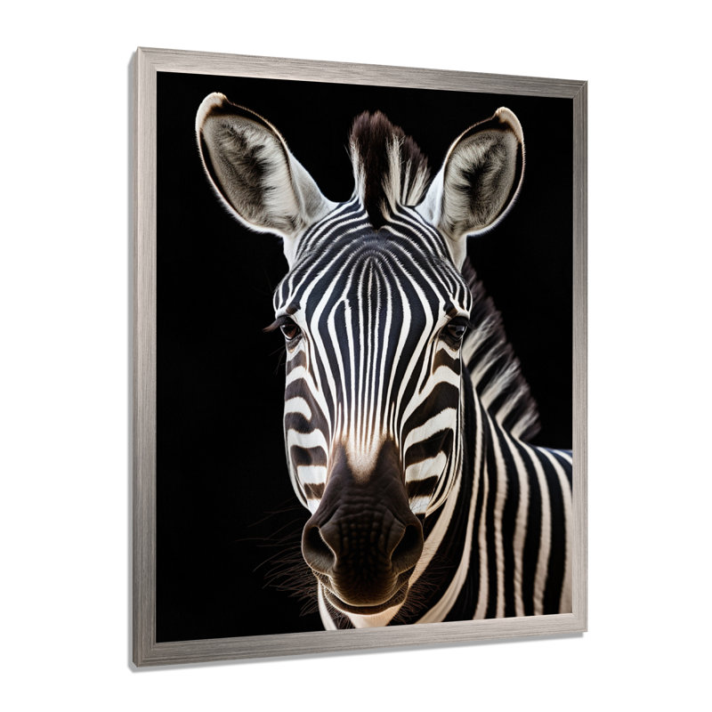 Striking Zebra Patterns IV, reproduction d'art sur toile, Argent, H 20 po x l 12 po x P 1 po