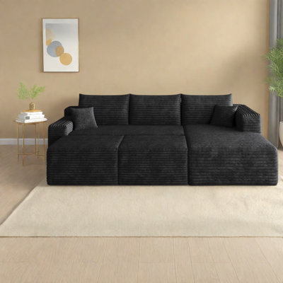 Canapé modulaire en velours côtelé 95 pouces Modern Compression