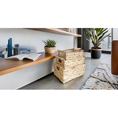 Beachcrest Home Water Hyacinth Basket
