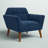 Merrylite  37" Wide Upholstered Armchair with Tufted Backrest-574597030