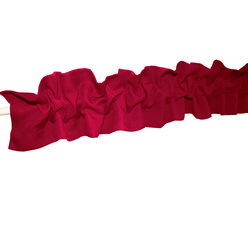 Window Valance, 144" W x 9" L, Cranberry