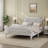 French Country Tufted Headboard Bed with Solid Pine Wood-116844577-116844578