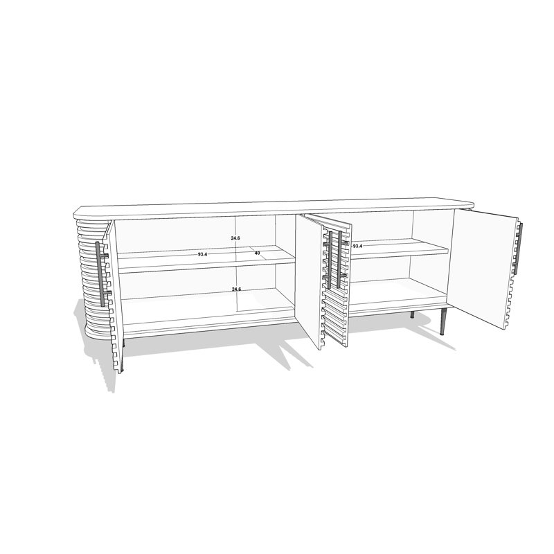 Darmstadt 220cm Sideboard