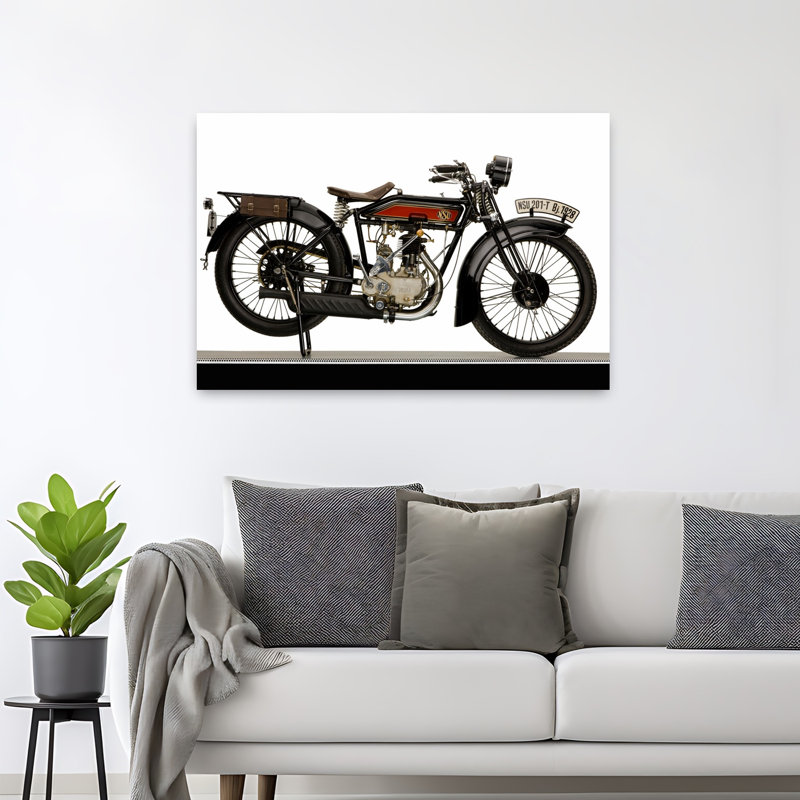 1929 Nsu 199Cc 201T, paysage abstrait classique, art mural, H 32 po x l 48 po