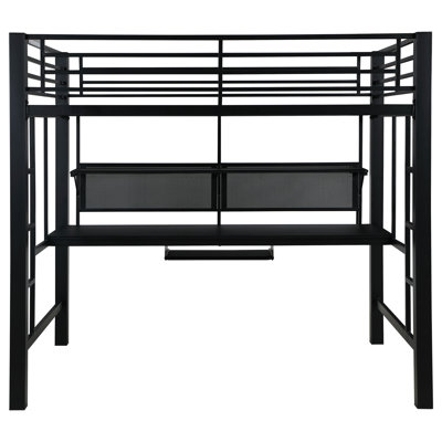 Design élégant - Lit mezzanine double Armiyah