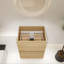 Base de meuble-lavabo moderne 24 po avec rangement double tiroir-122822441