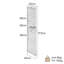 173cm Tall Corner Glass Display Cabinet with Wood Legs, 2-Tier Storage & Magnetic Doors, White  