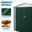 6x4 Ft Outdoor Garden Tool Storage Shed With Sloping Roof Double Lockable Door Panel Protection For Backyard Garden Patio And Lawn-124521599