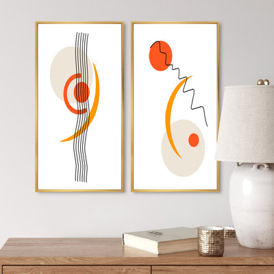 Scandinavian Abstract Minimalistic Geometrics XV - ensemble de 2 impressions