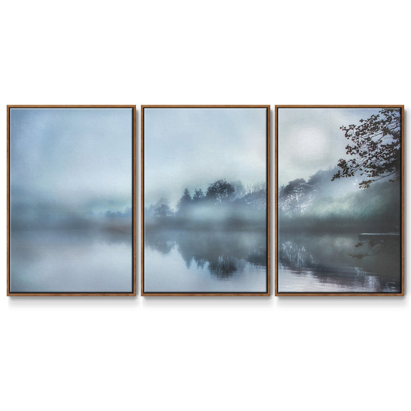 Morning Wonders, reproduction sur toile 3 pièces, H 36 po x l 75 po x P 2 po, Noyer