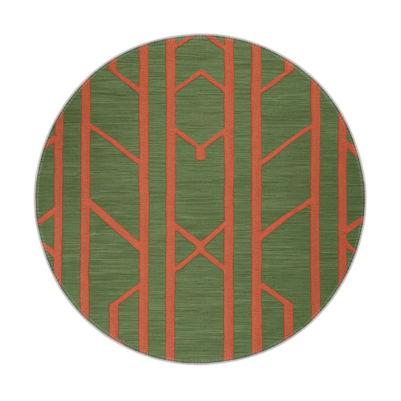 Tapis vert intérieur et extérieur Trellis, Rond 5 pi