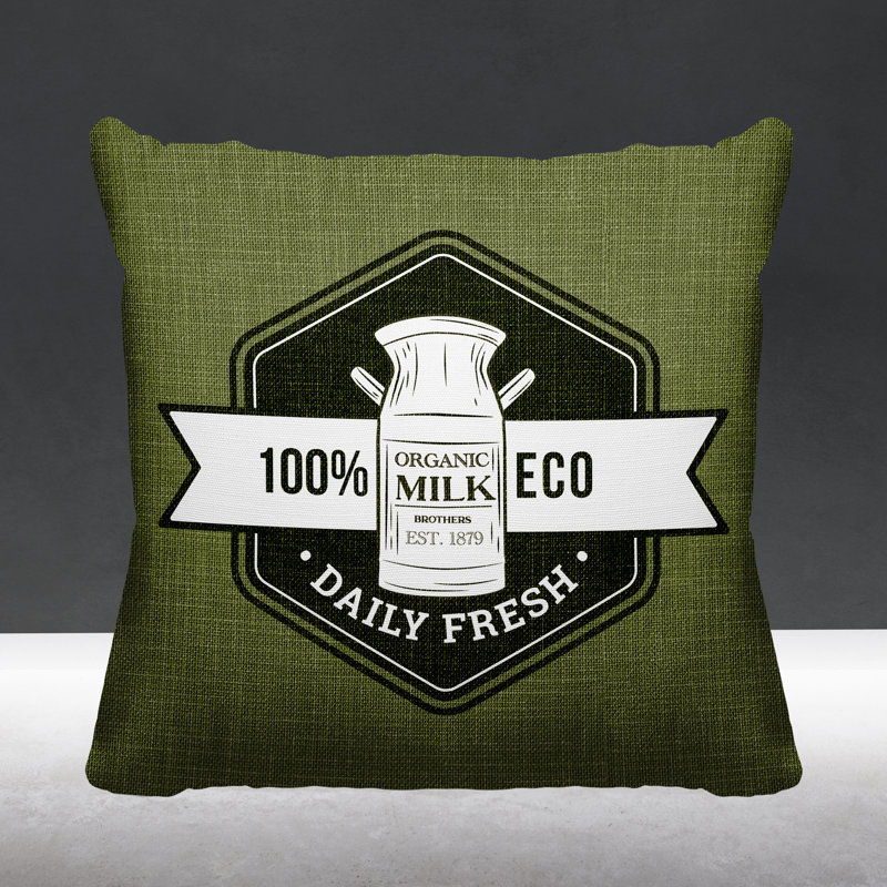 Coussin intérieur / extérieur Macdonald Farm House, L 15 po x H 15 po, Vert