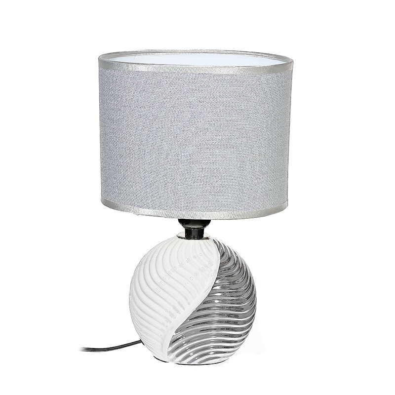 Lampe de table 12,6 "avec prise, Argent