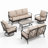 9-person Swivel Outdoor Conversation Set With Loveseat & Swivel Lounge Chairs-110826081
