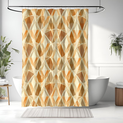 Rideau de douche avec tapis de bain