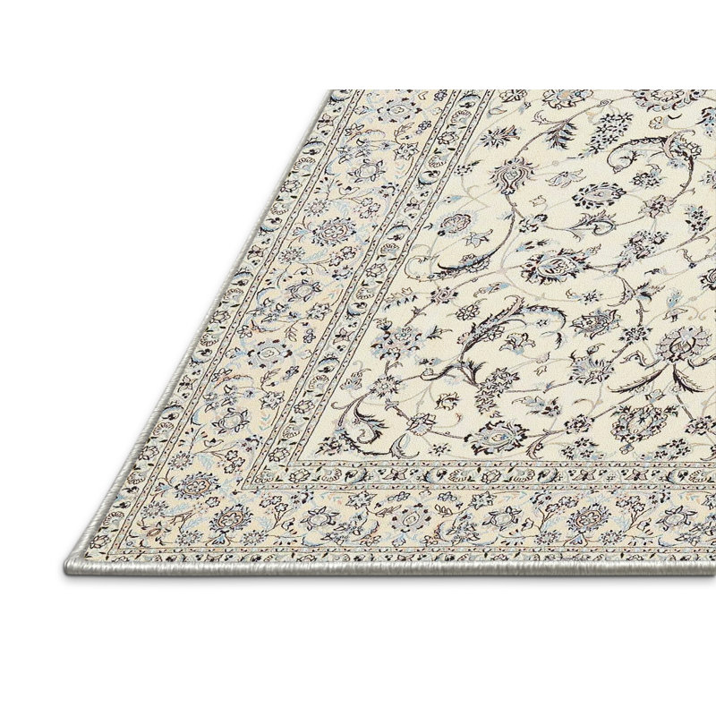 Tapis décoratif oriental beige/brun/noir Zaki, Rectangle 8 pi x 12 pi