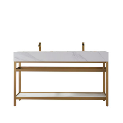Bilbao 60'' Double Bathroom Vanity with Stone Top