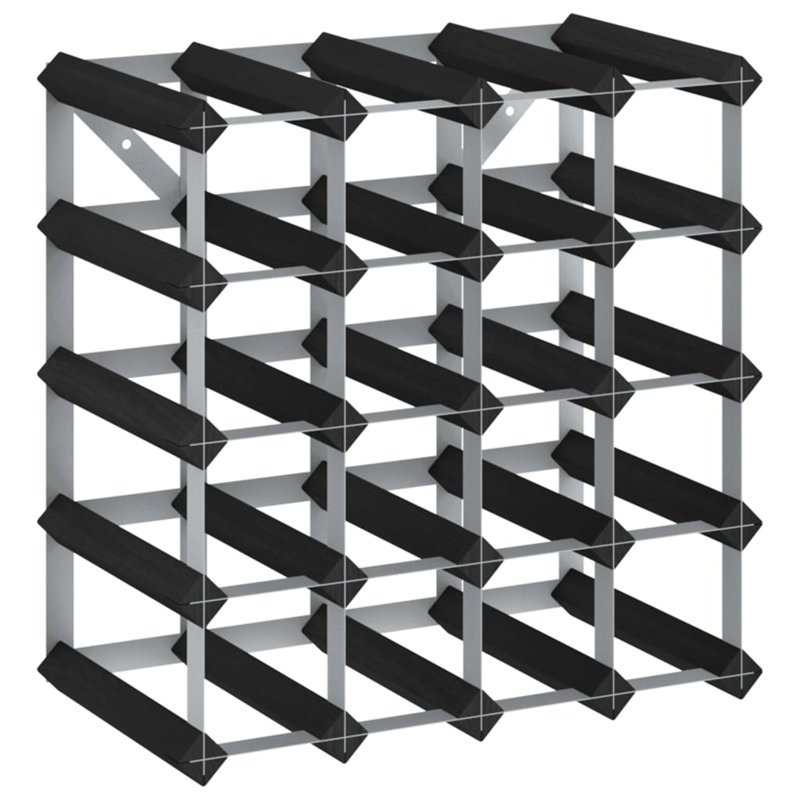 Cleo Wall Mounted Wine Bottle Rack, Black