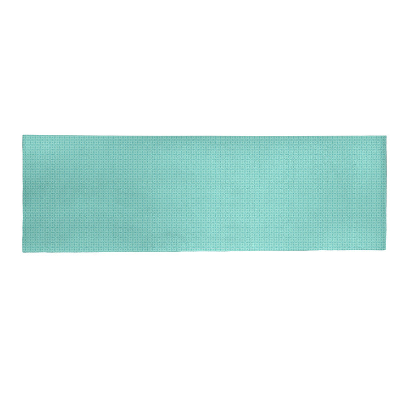 Tapis de zone bleu napperon monochrome, Tapis de couloir 2 pi 6 po x 8 pi